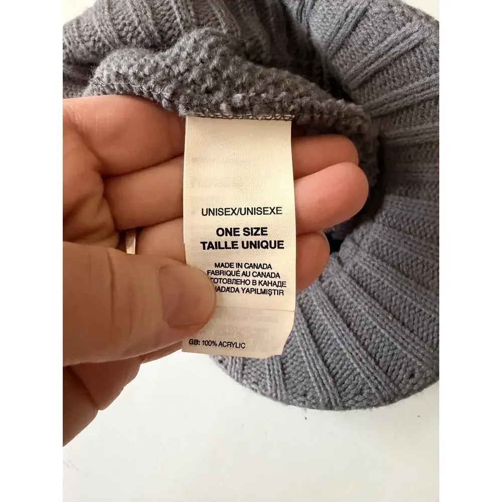 The North Face GTO Knit Buster Beanie Visor Hat - Gray - Picture 5 of 8